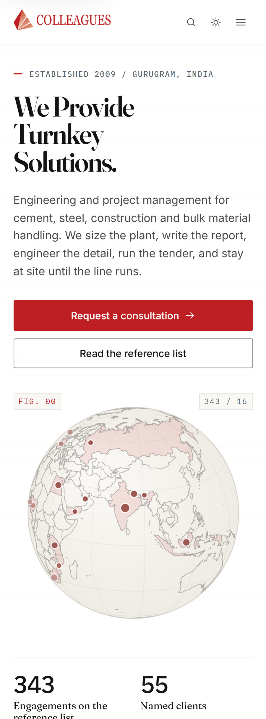 Die Startseite auf dem Telefon, einspaltig