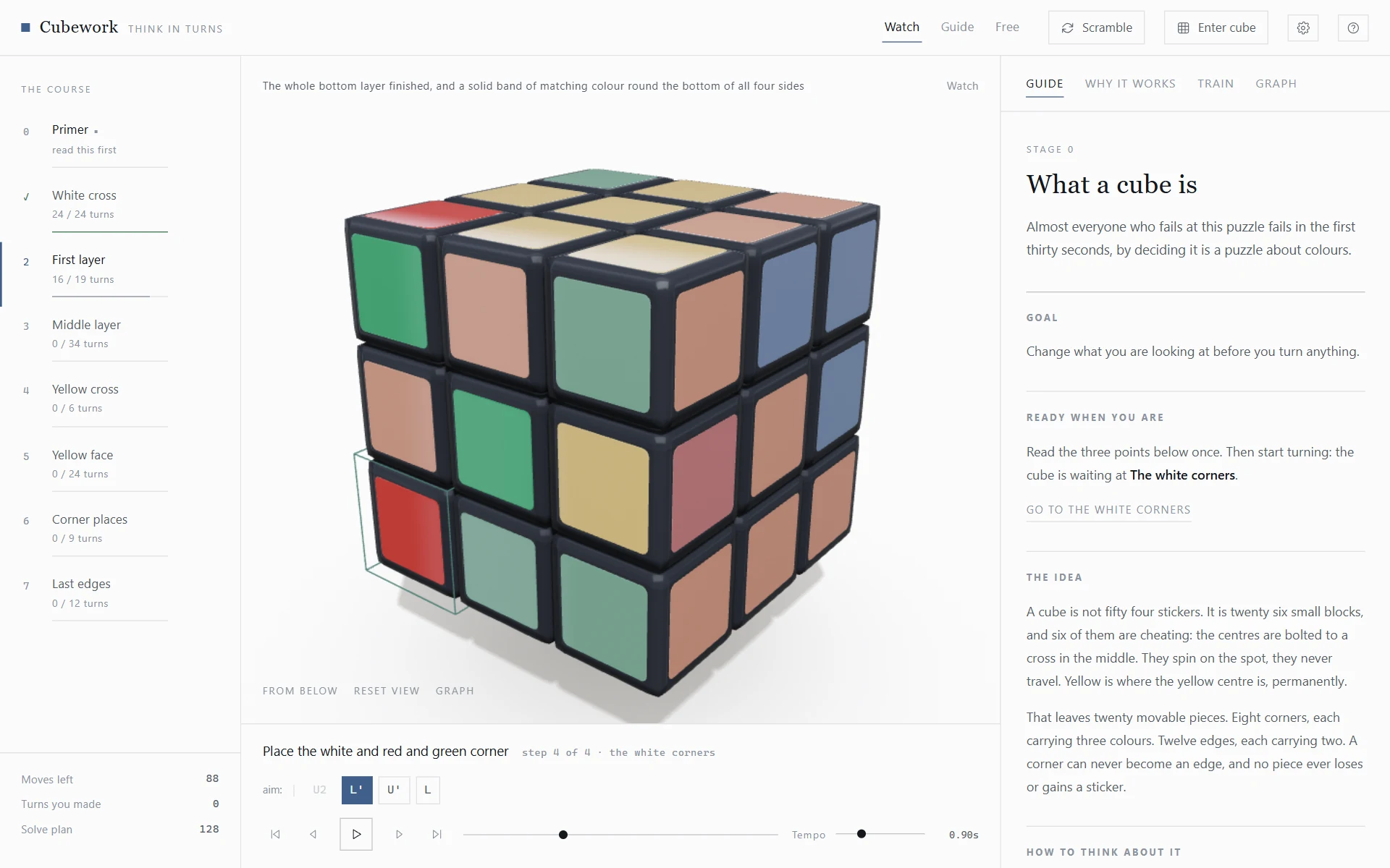 Cubework en el tema claro Yuki
